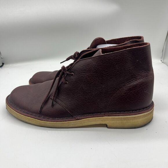 Clarks Originals Men\'s Desert Boot 9.5 M Burgundy Tumbled Leather 26125547 main image 11